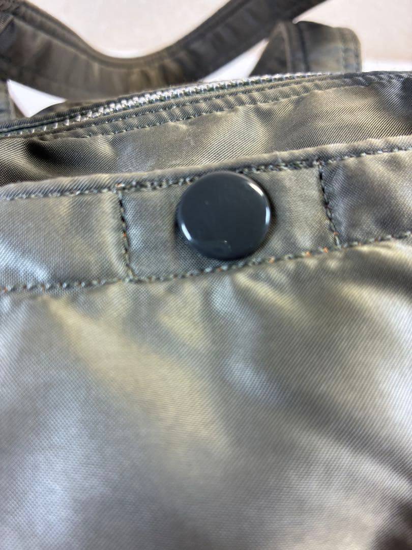 [未使用級] PORTER タンカードラムバッグ ミニボストンシルバーグレー S