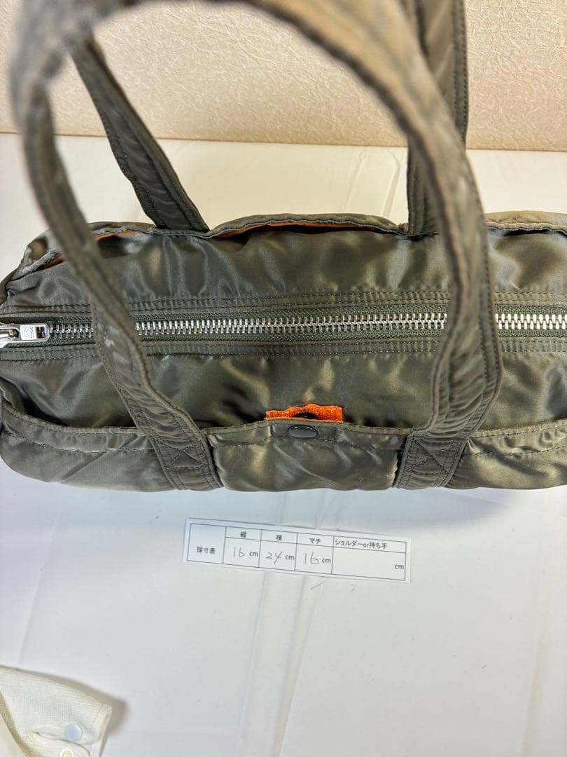 [未使用級] PORTER タンカードラムバッグ ミニボストンシルバーグレー S