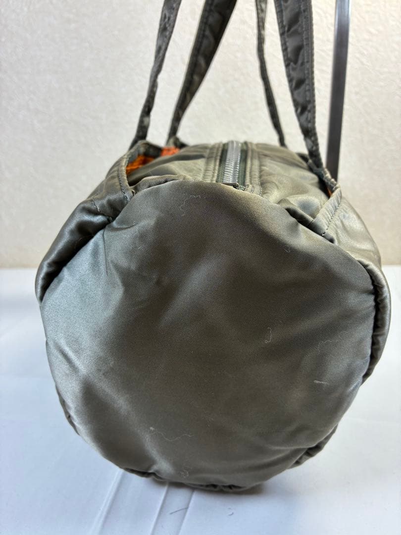[未使用級] PORTER タンカードラムバッグ ミニボストンシルバーグレー S