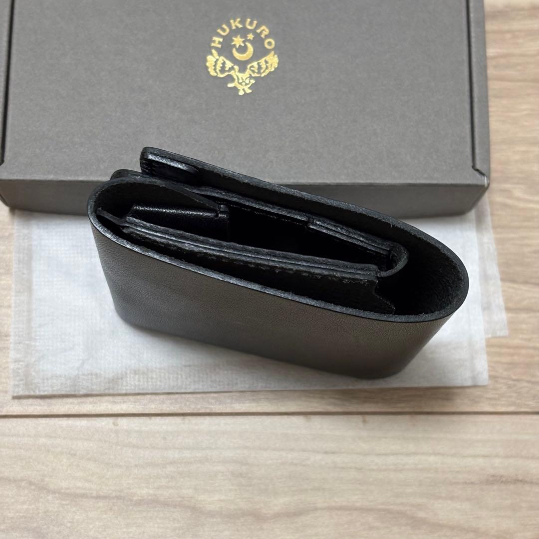 HUKURO 手のひら財布 -Beh- ブラック（黒糸）