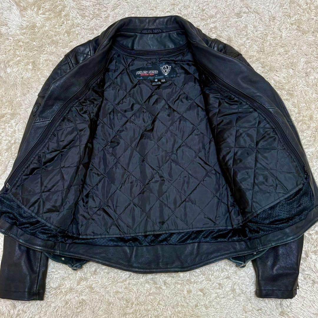 402希少XXL◎アレンネス レザーライダース 本革 ライティングジャケット