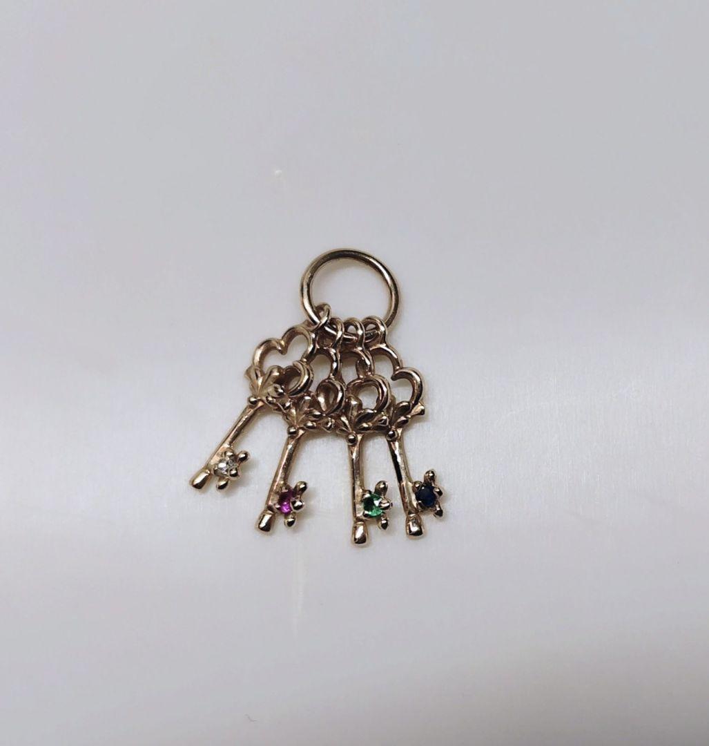 アガット　K10　キーチャーム　ネックレストップ