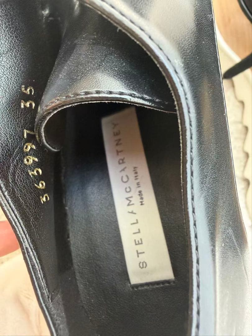 ステラマッカートニー　ブラックレザー 厚底スニーカー　35