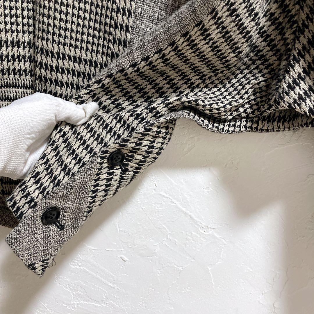 Y's　ワイズ　ヨウジヤマモト　サルエルパンツ　千鳥柄　ボタン　ワイド　M