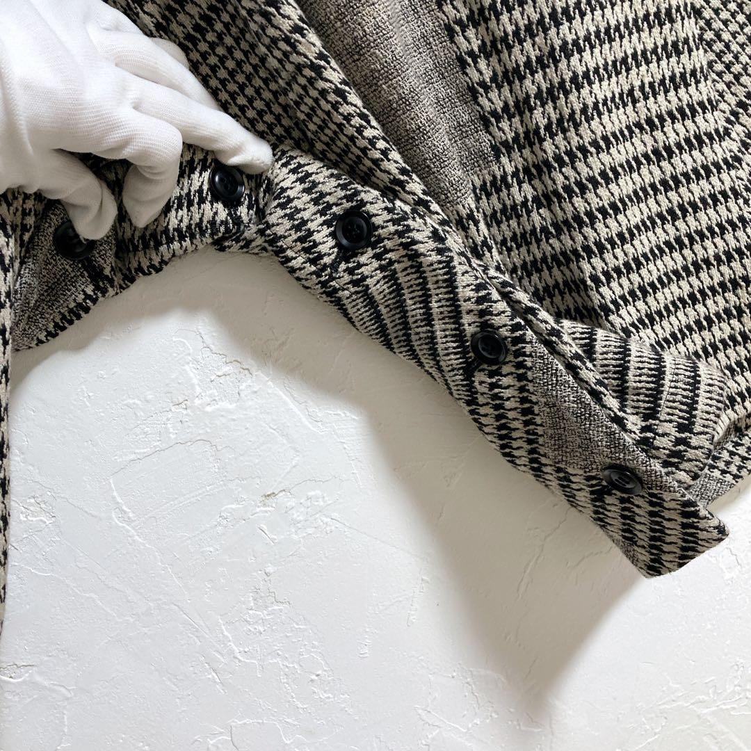 Y's　ワイズ　ヨウジヤマモト　サルエルパンツ　千鳥柄　ボタン　ワイド　M