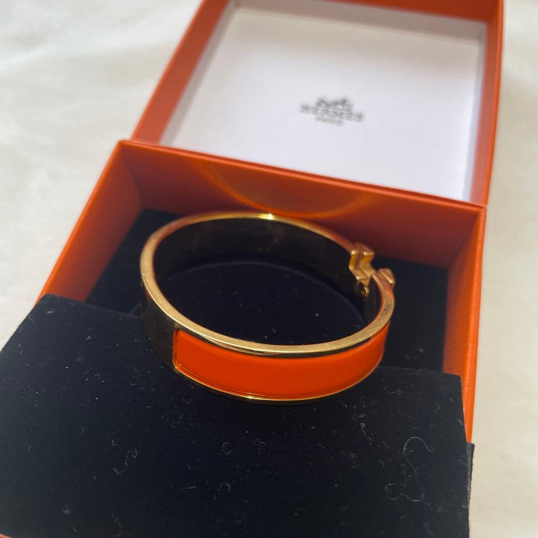 エルメス H型オレンジバングル