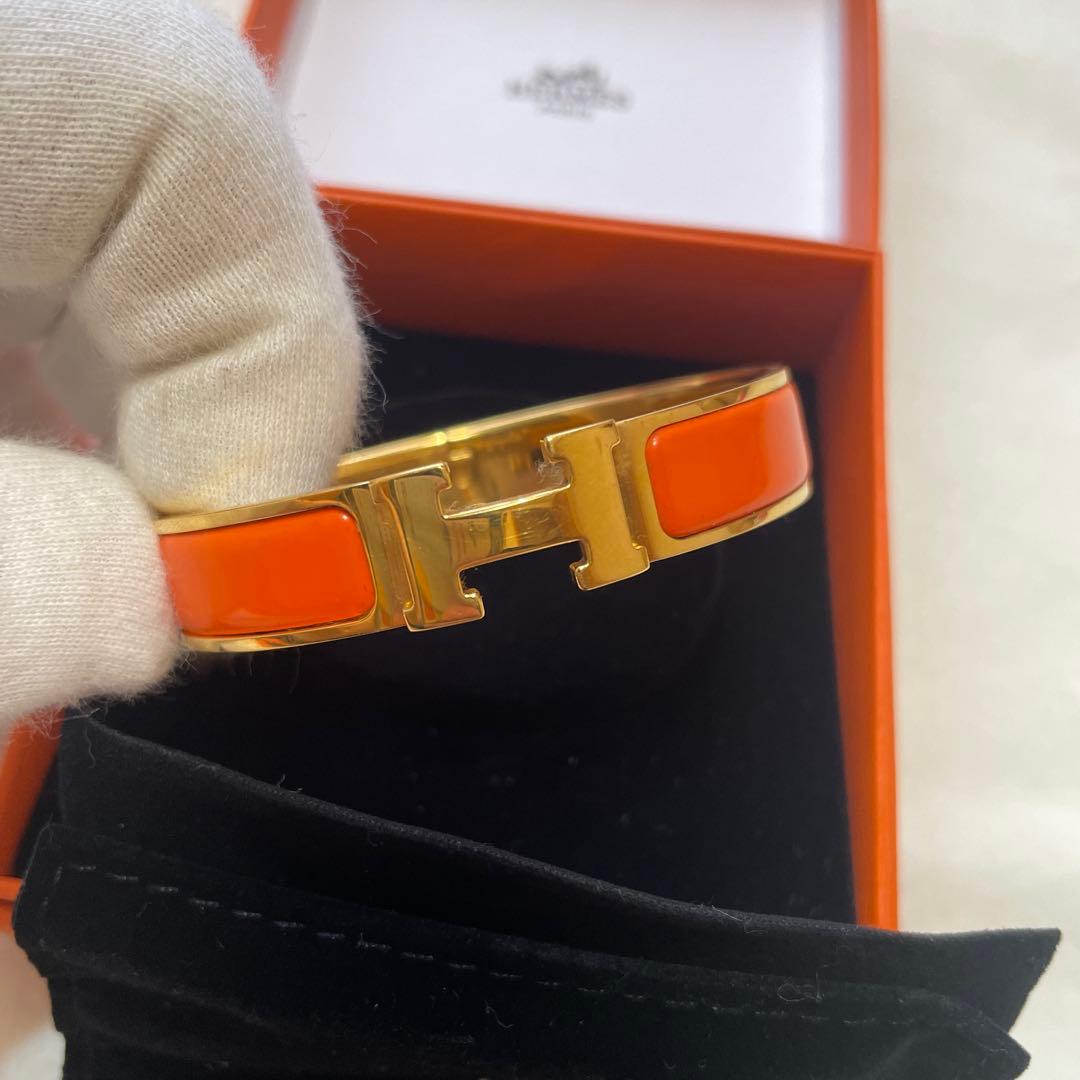 エルメス H型オレンジバングル