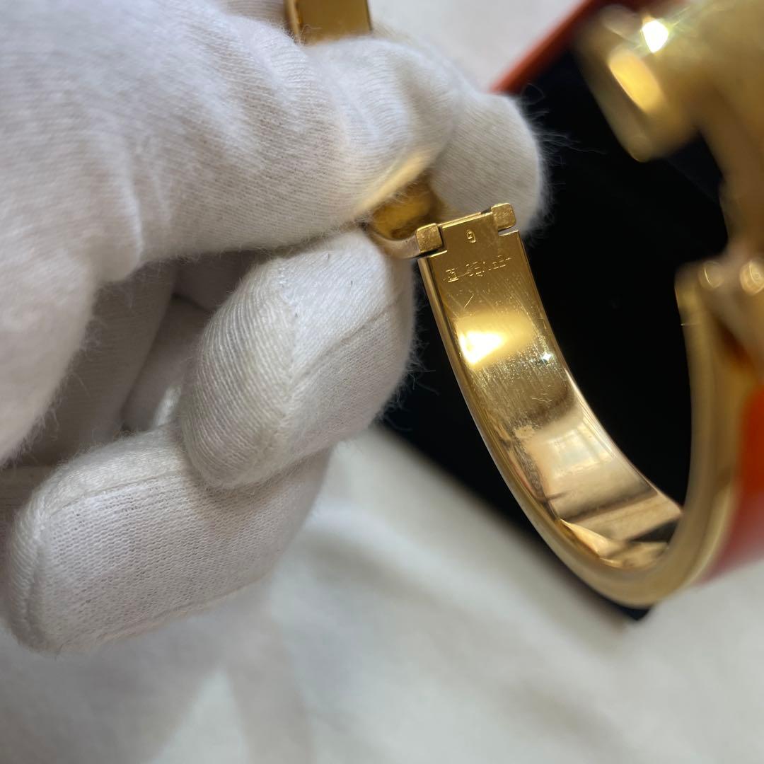 エルメス H型オレンジバングル