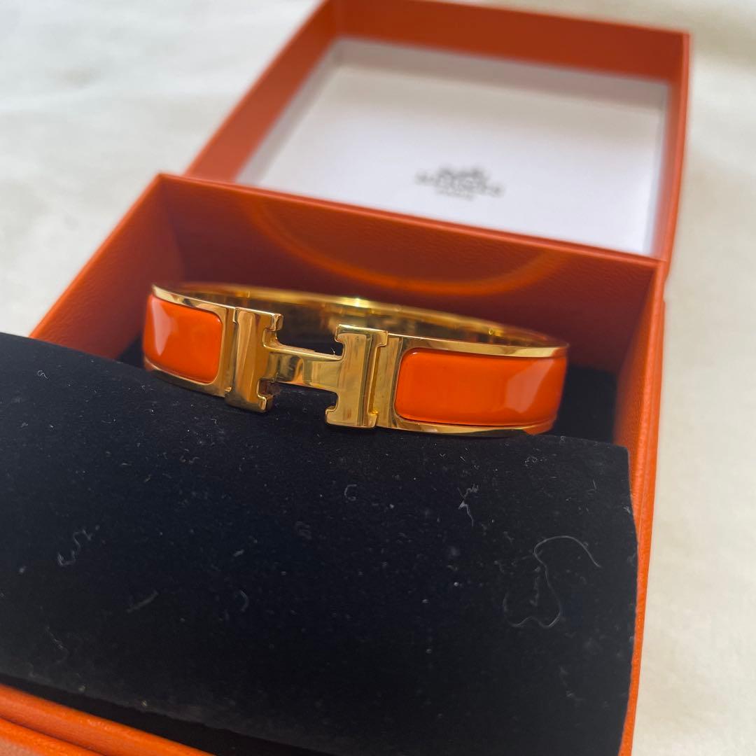 エルメス H型オレンジバングル