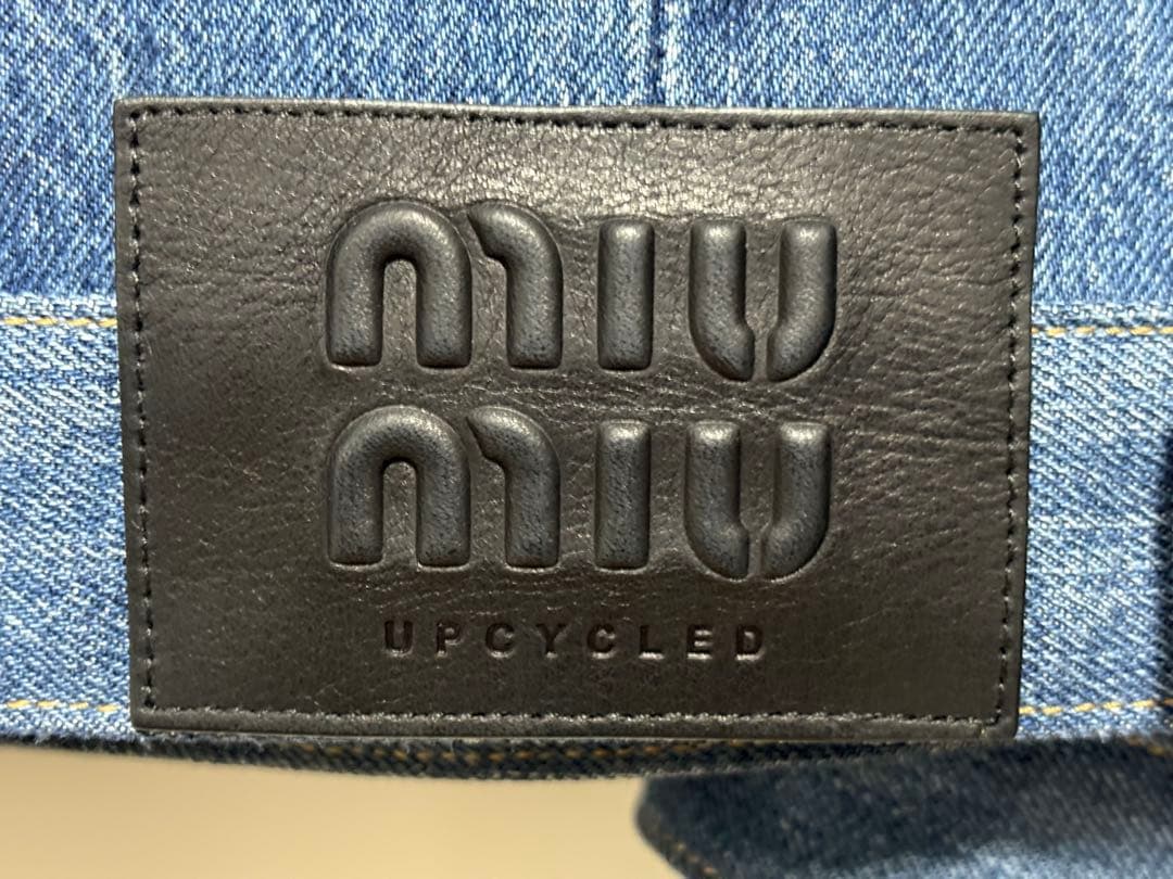 MIU MIU アップサイクルデニムジャケット 38 ミュウミュウ