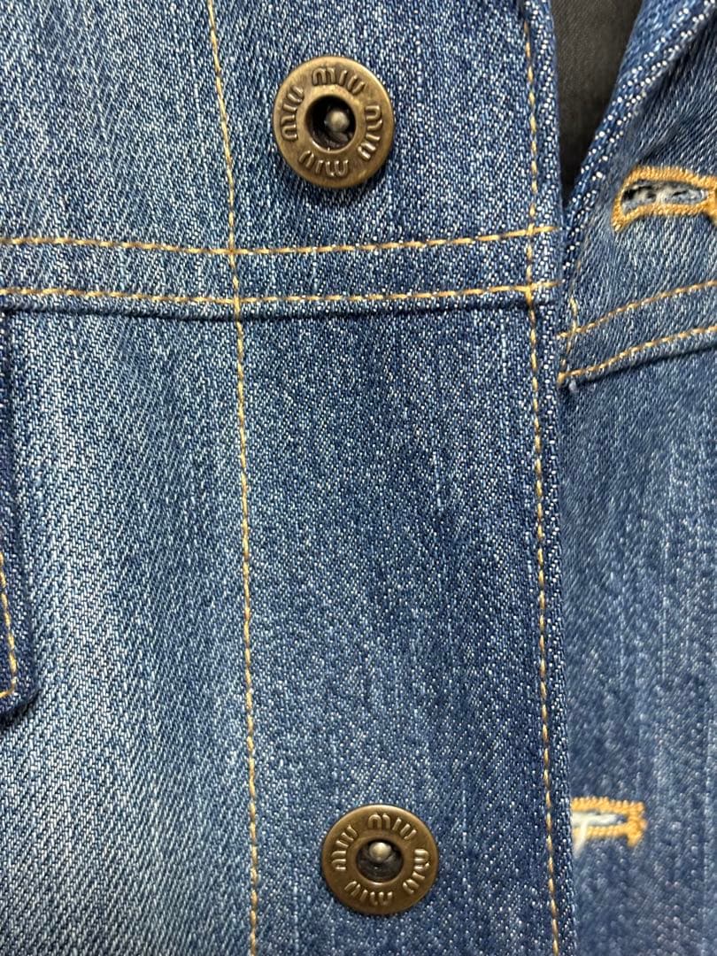 MIU MIU アップサイクルデニムジャケット 38 ミュウミュウ