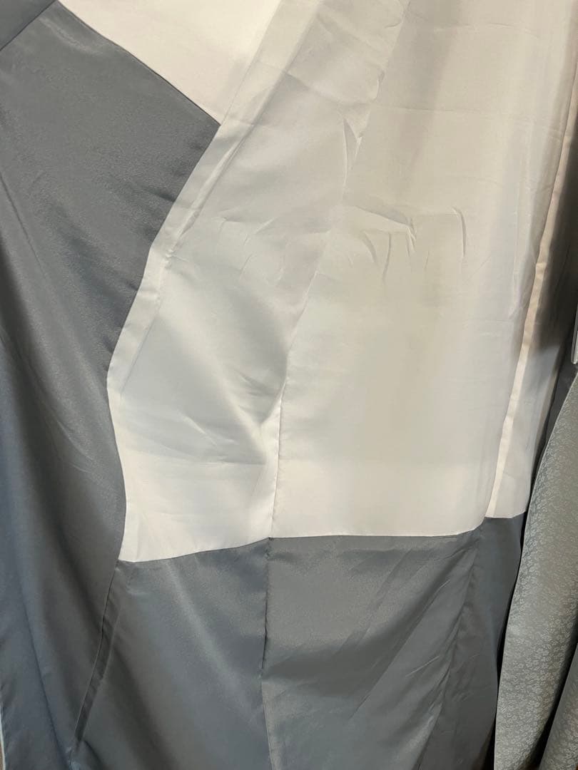 東レシルック　袷　色無地　水色　紋なし