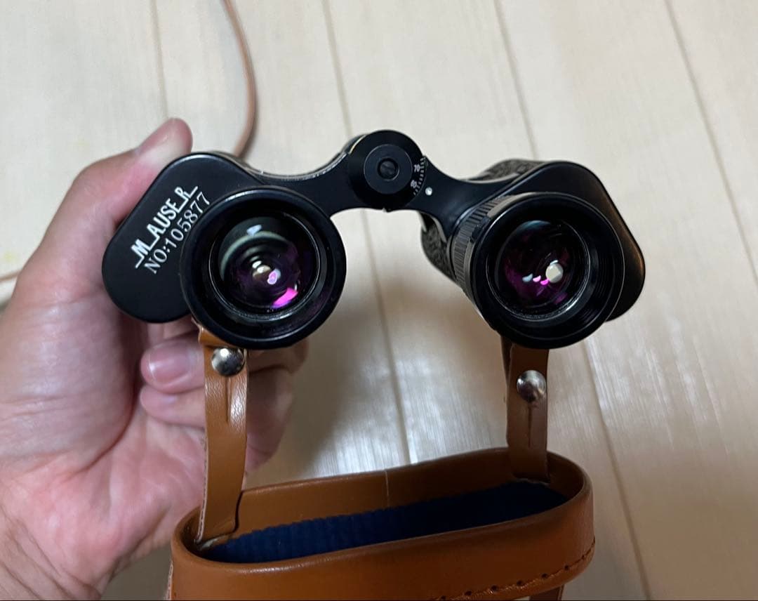 【カトーココノカドー】日本陸軍　将校用双眼鏡　レプリカ　革ケース付き美品