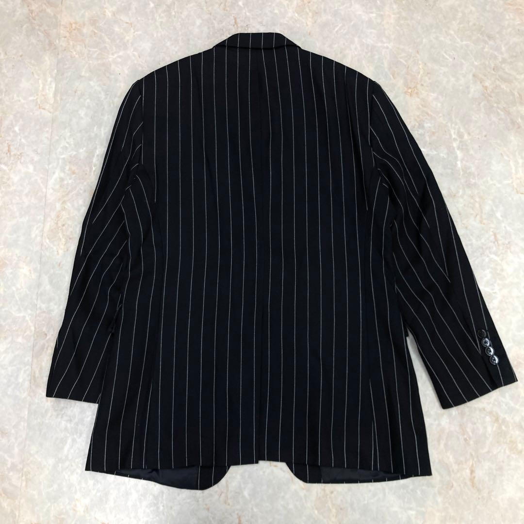 ZARA ストライプスーツ メンズ　ブラック　セット　テーラードジャケット