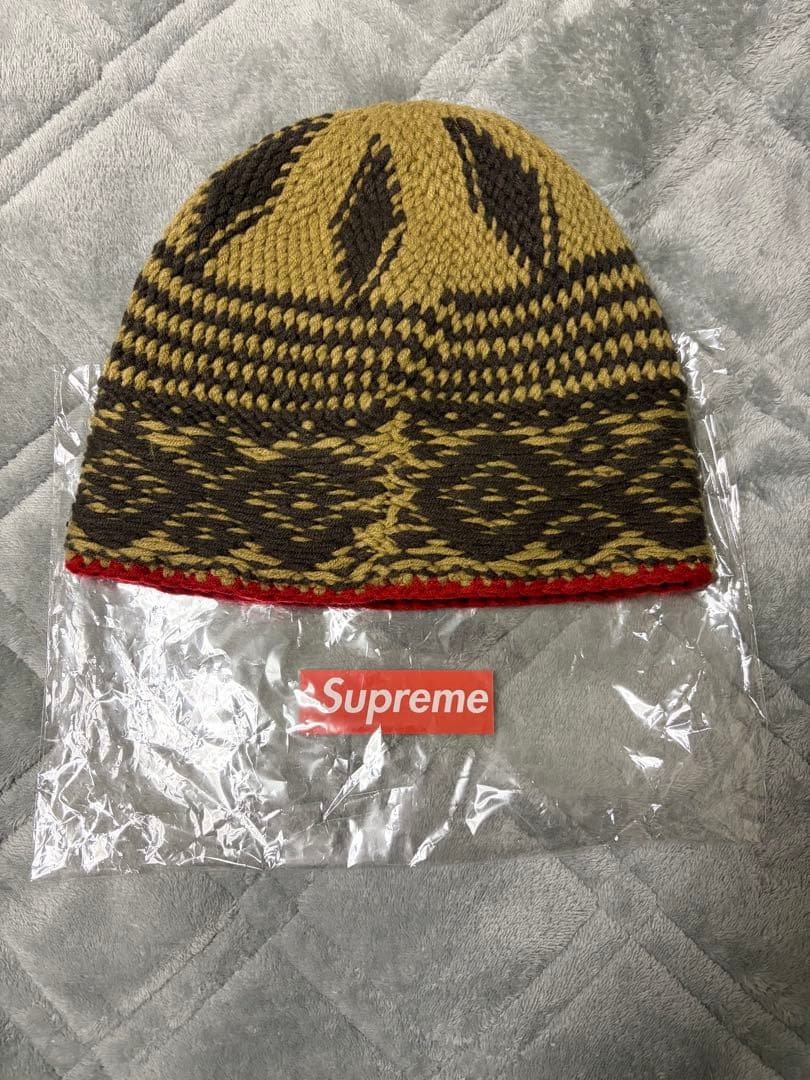帽子 Supreme Diamond Beanie Khaki Free