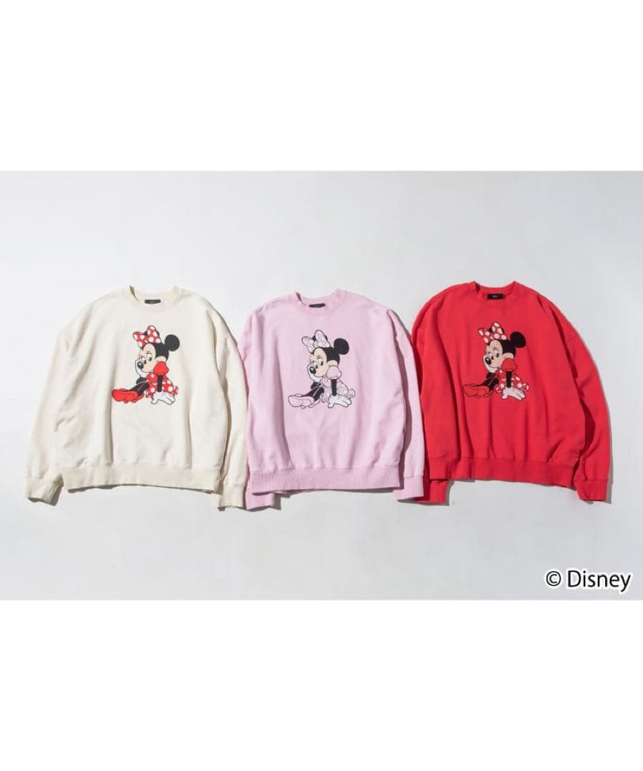 【25/11発売WCJ】Disney MINNIE SWEAT TOP ピンク