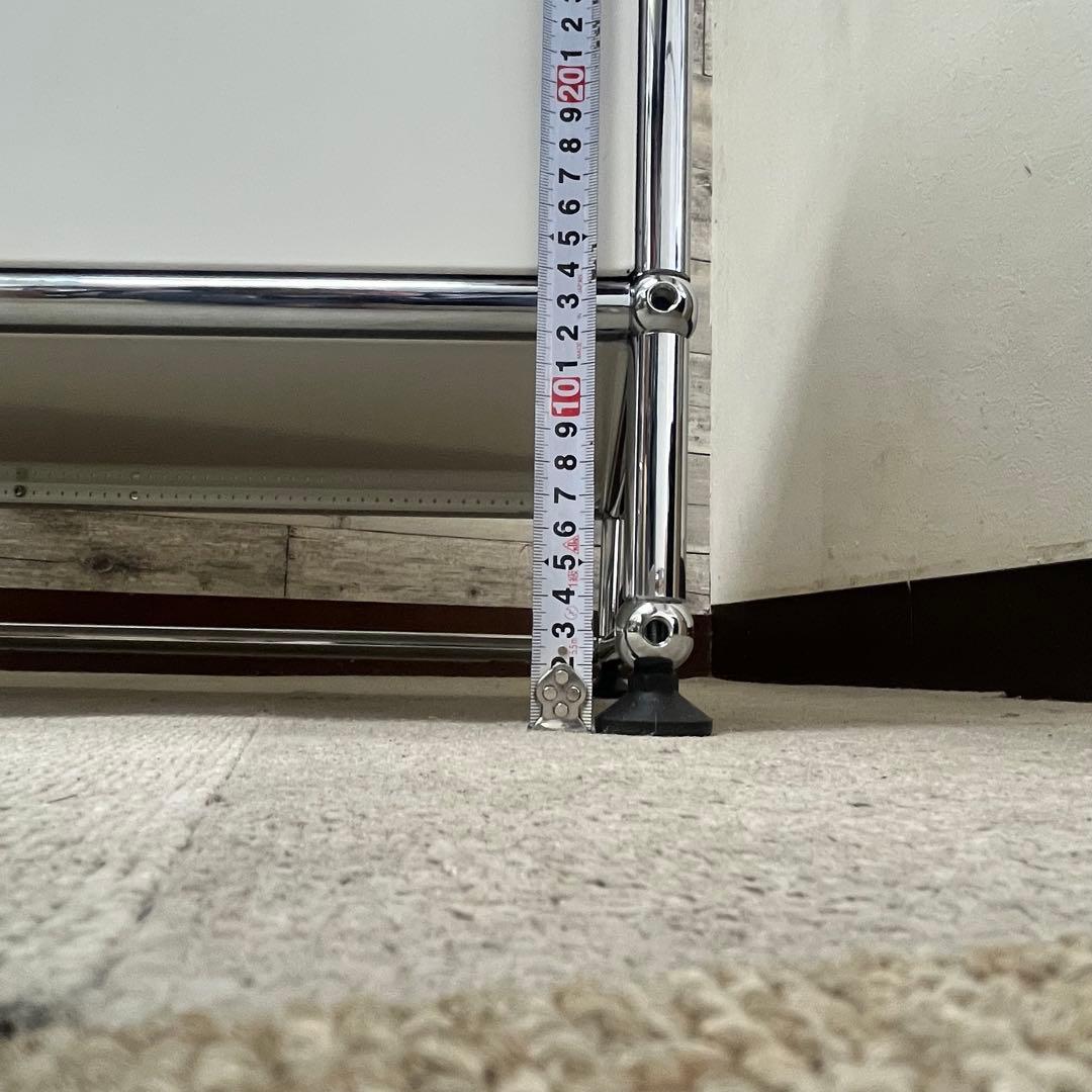 ★カルピス ★USMハラー １列３段 鍵付キャビDD/DD 色：白