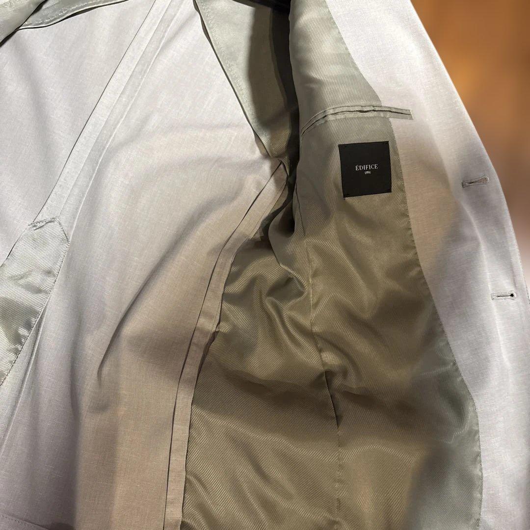 美品　ÉDIFICE ライトグレー スーツ Lサイズ