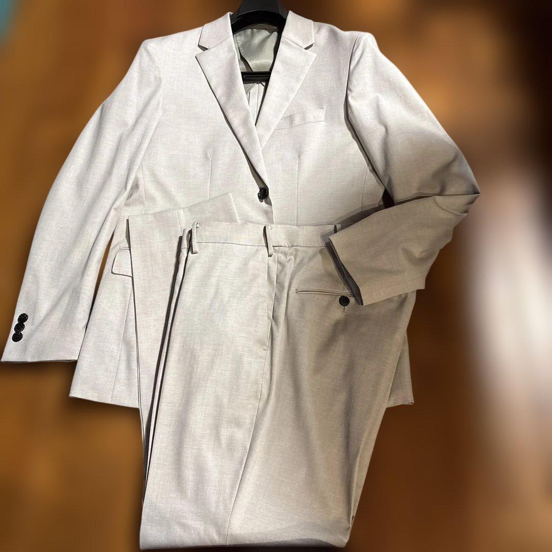 美品　ÉDIFICE ライトグレー スーツ Lサイズ