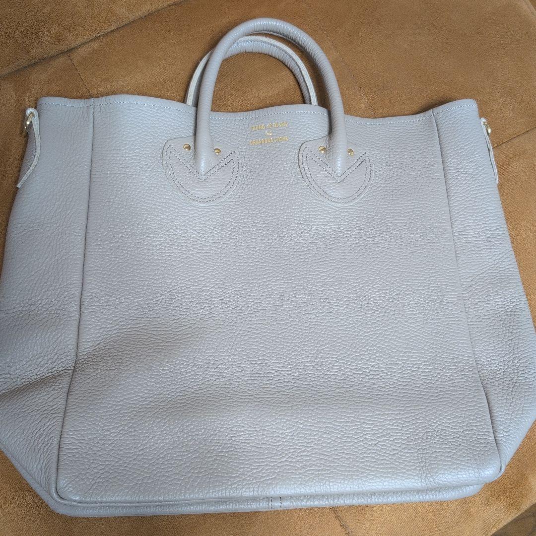 YOUNG & OLSEN ベージュトートバッグM