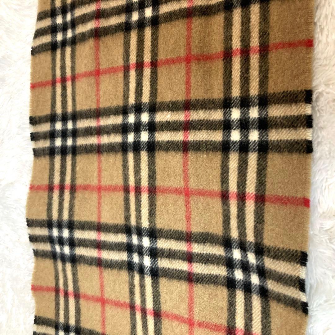 バーバリー カシミヤ100% マフラー ノバチェック ブラウン ベージュ