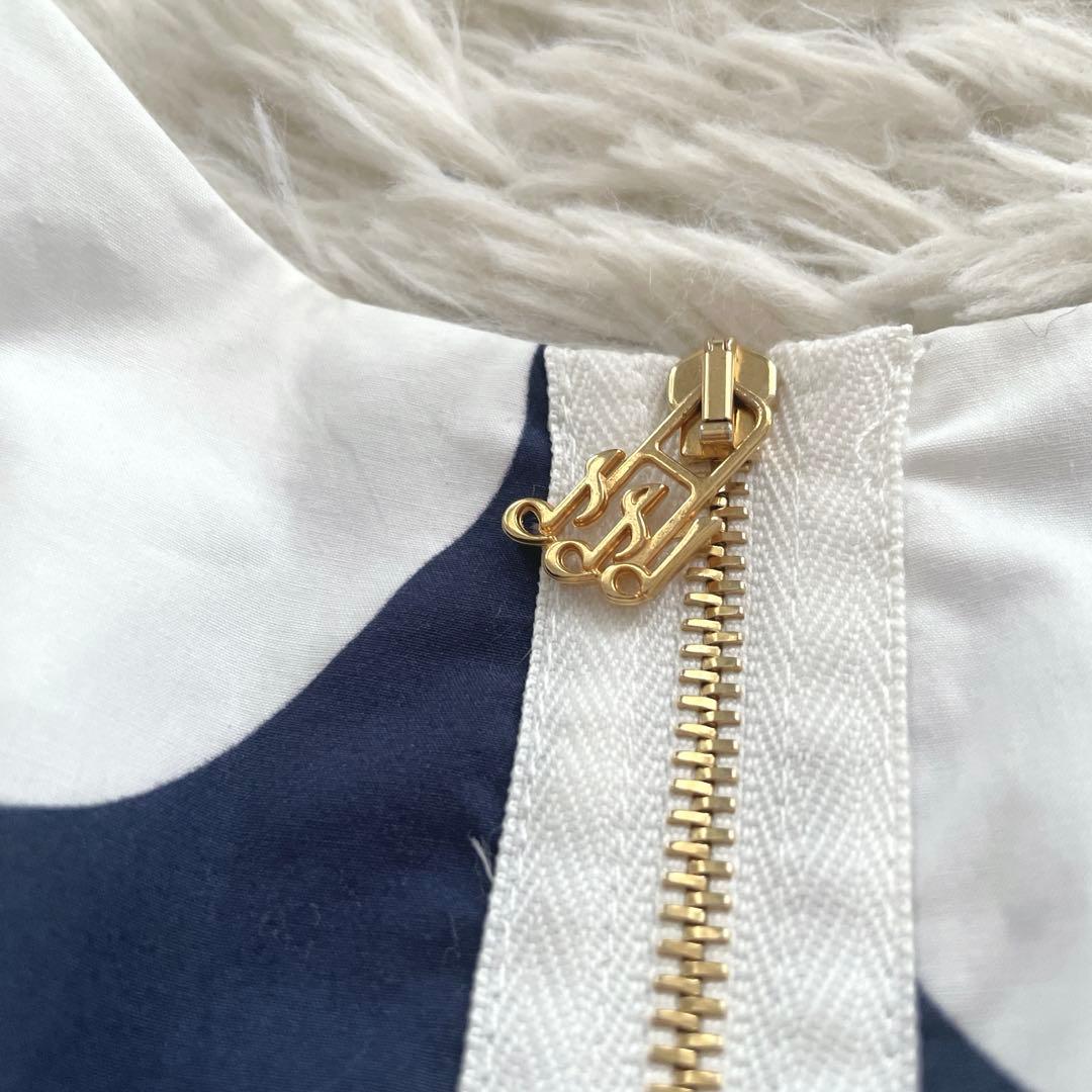 極美品✨ミミソル　ワンピース　水玉ドット　150 イタリア製 シャーリング 半袖