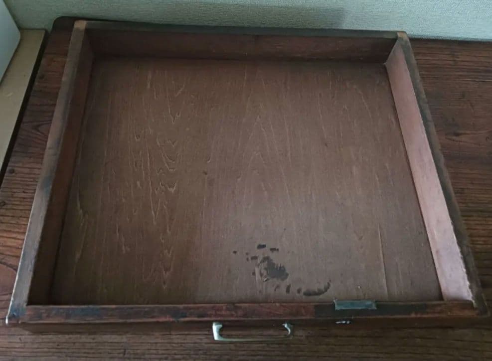 アンティーク木製和机 5引き出し ブラウン