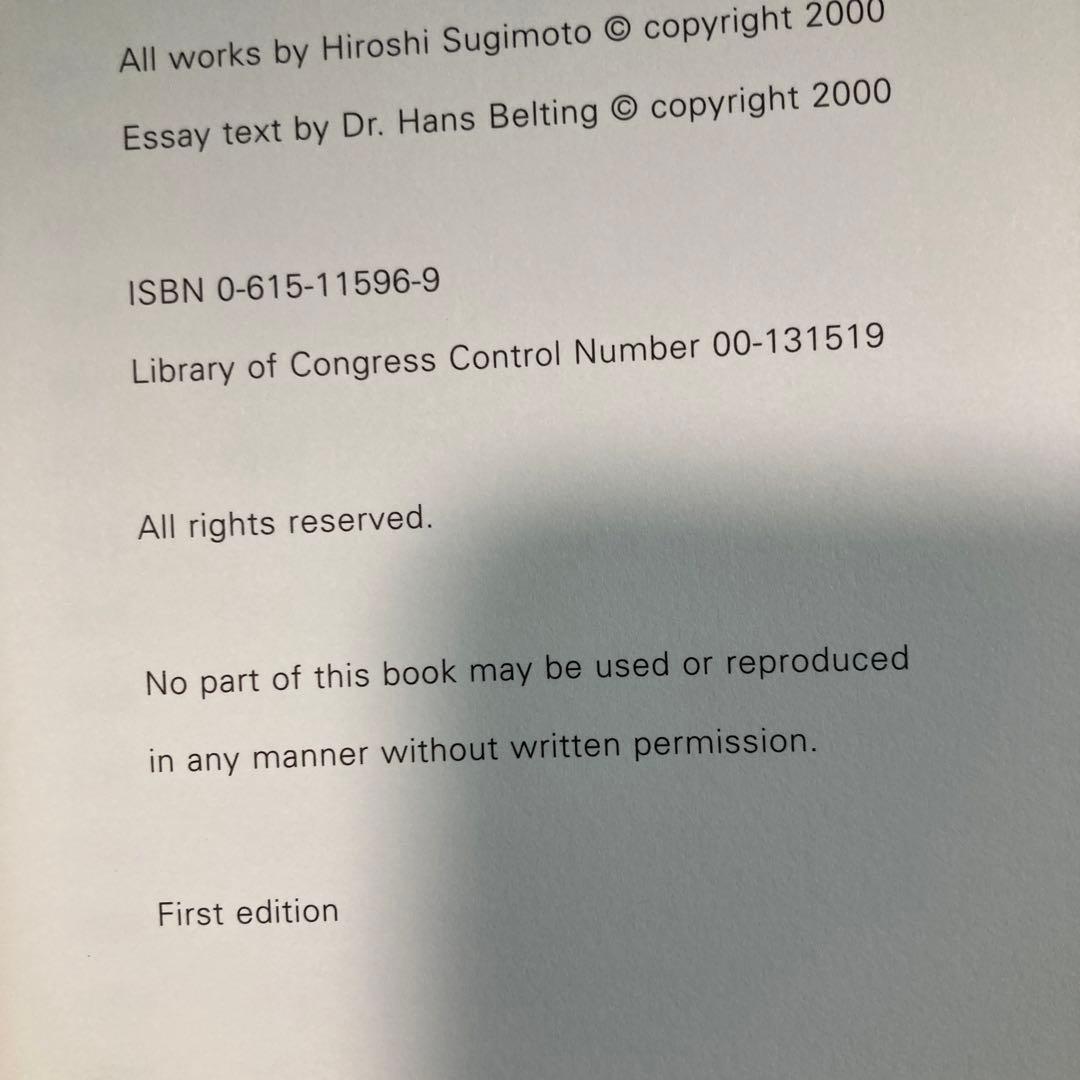 杉本博司　THEATERS　Sonnabend Sundell 　初版