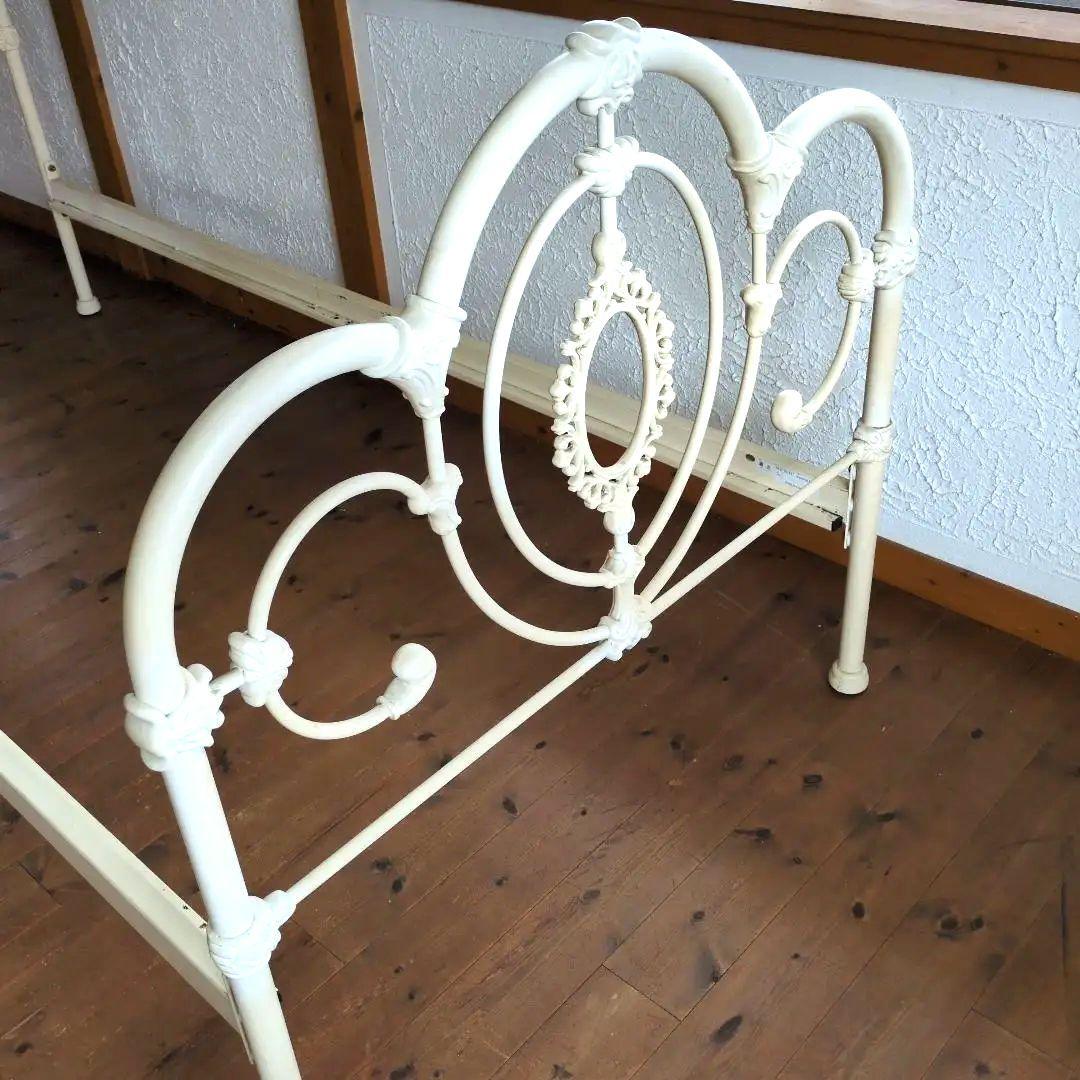 ローラーアシュレイ アイボリー シングルベッドフレーム