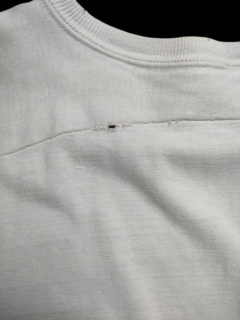 70s Champion フットボールT XL ビンテージ 綿100 ホワイト