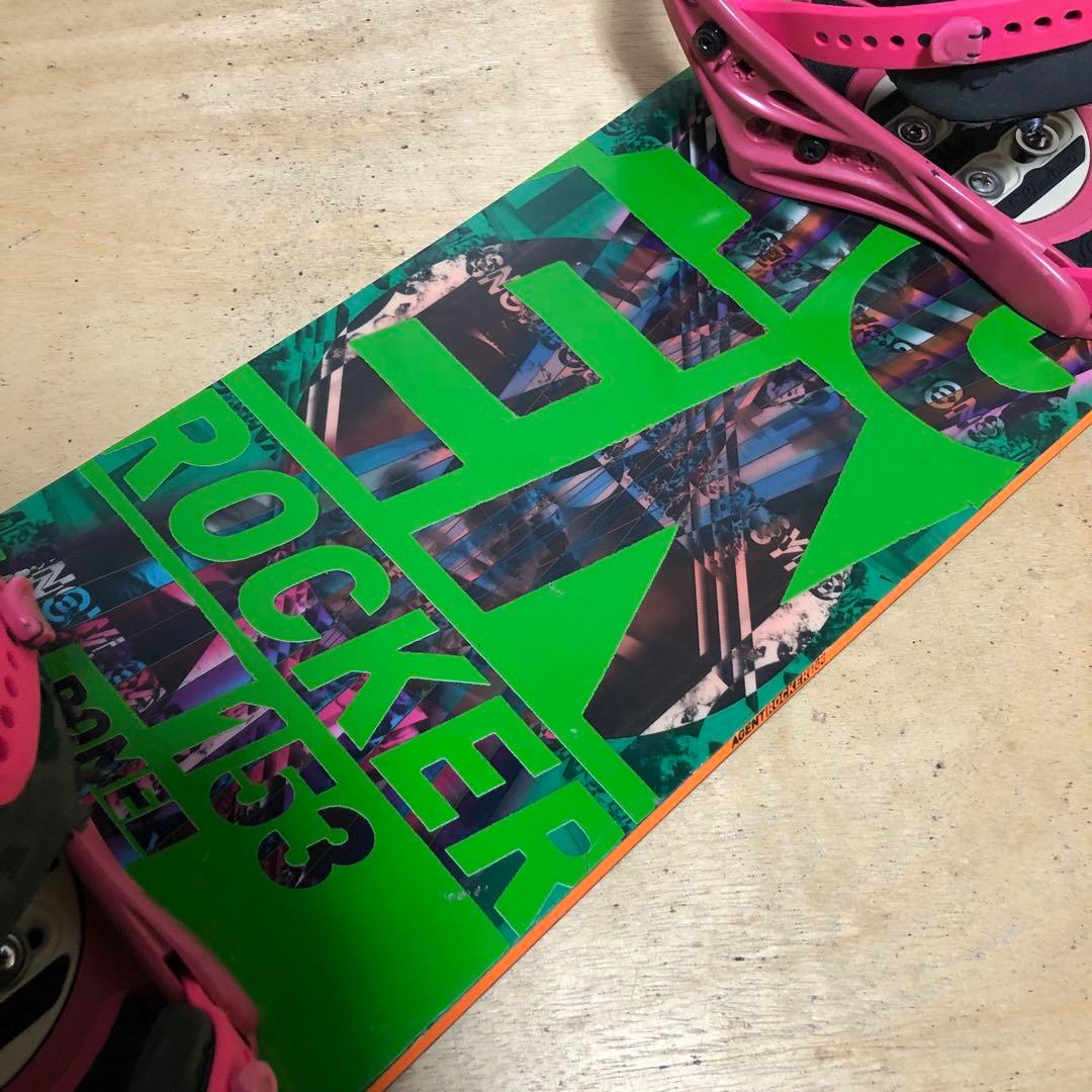 ROME スノーボード グラトリ スノボ ロッカーボード FLUX ビンディング