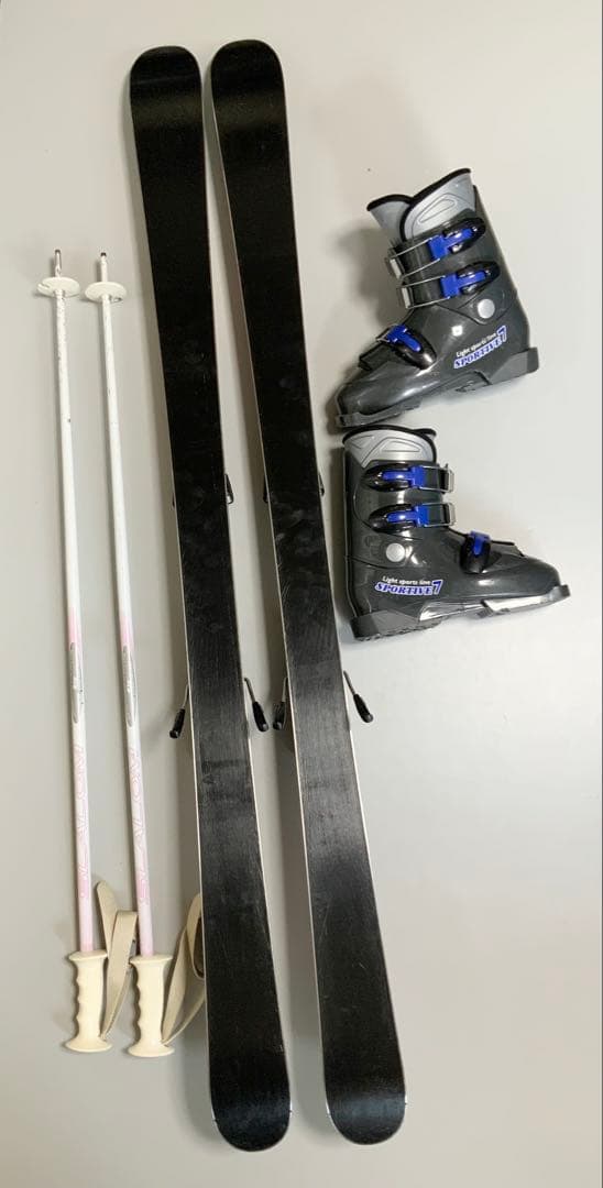 スキー4点セット　BXB 板150cm／ブーツ24cm-24.5cm