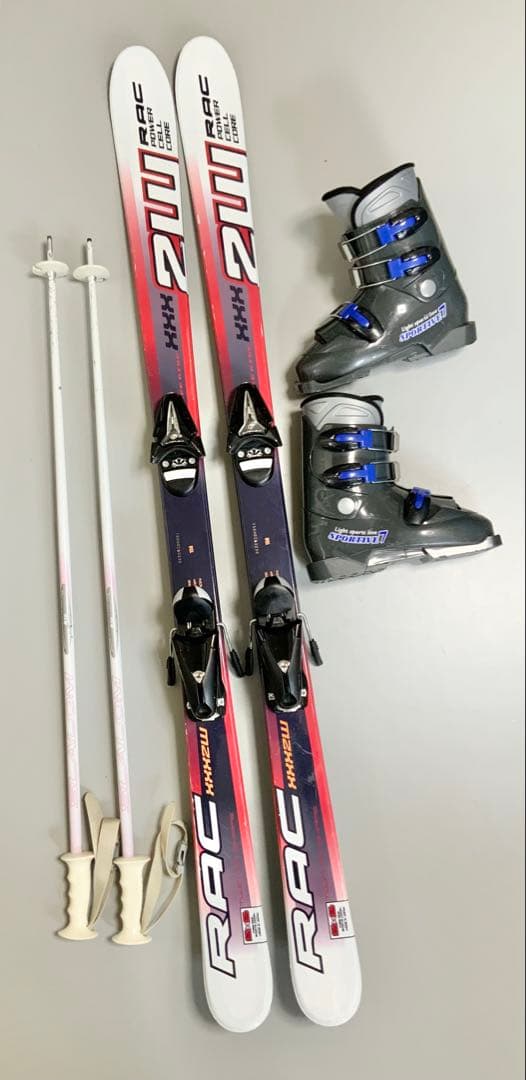 スキー4点セット　BXB 板150cm／ブーツ24cm-24.5cm