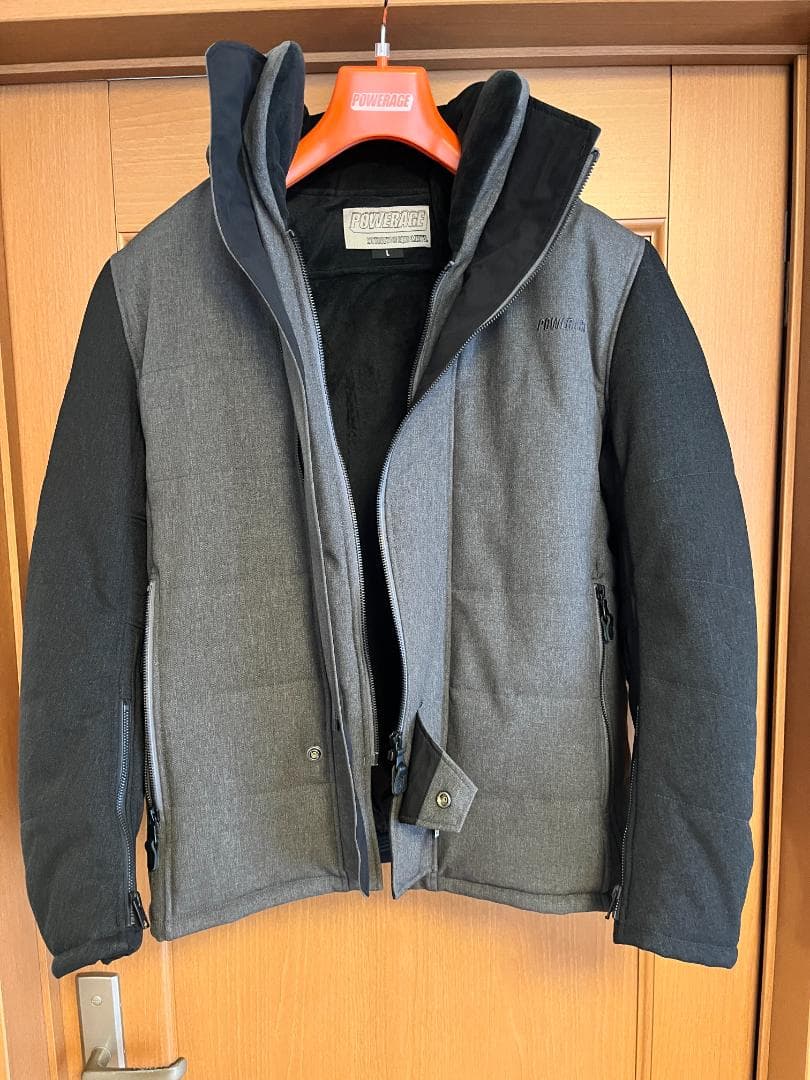 パワーエイジ エクストリームウォームフーディー L グレー／ブラック