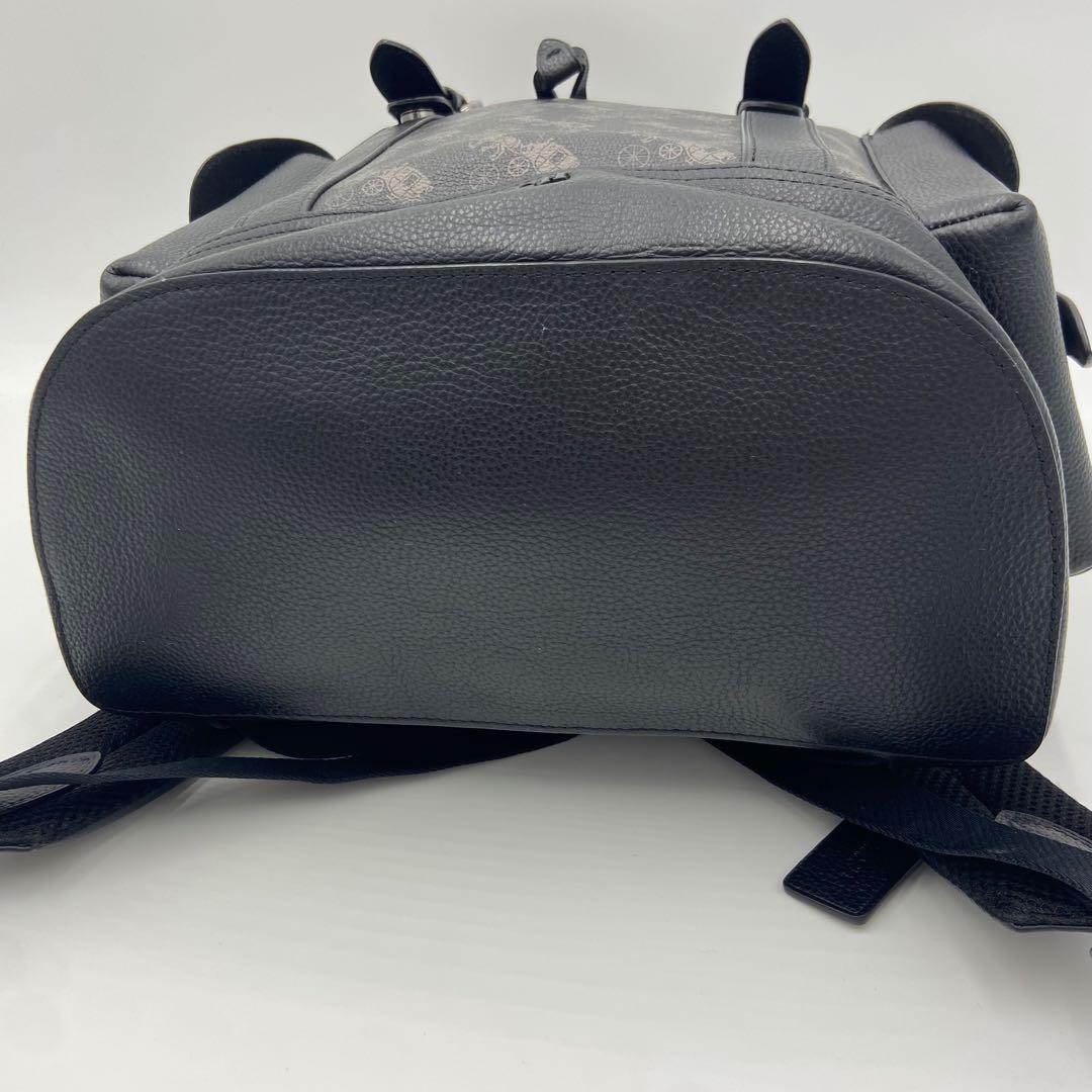美品✨ コーチ ハドソン 馬車柄 バックパック レザー PVC 黒 89897