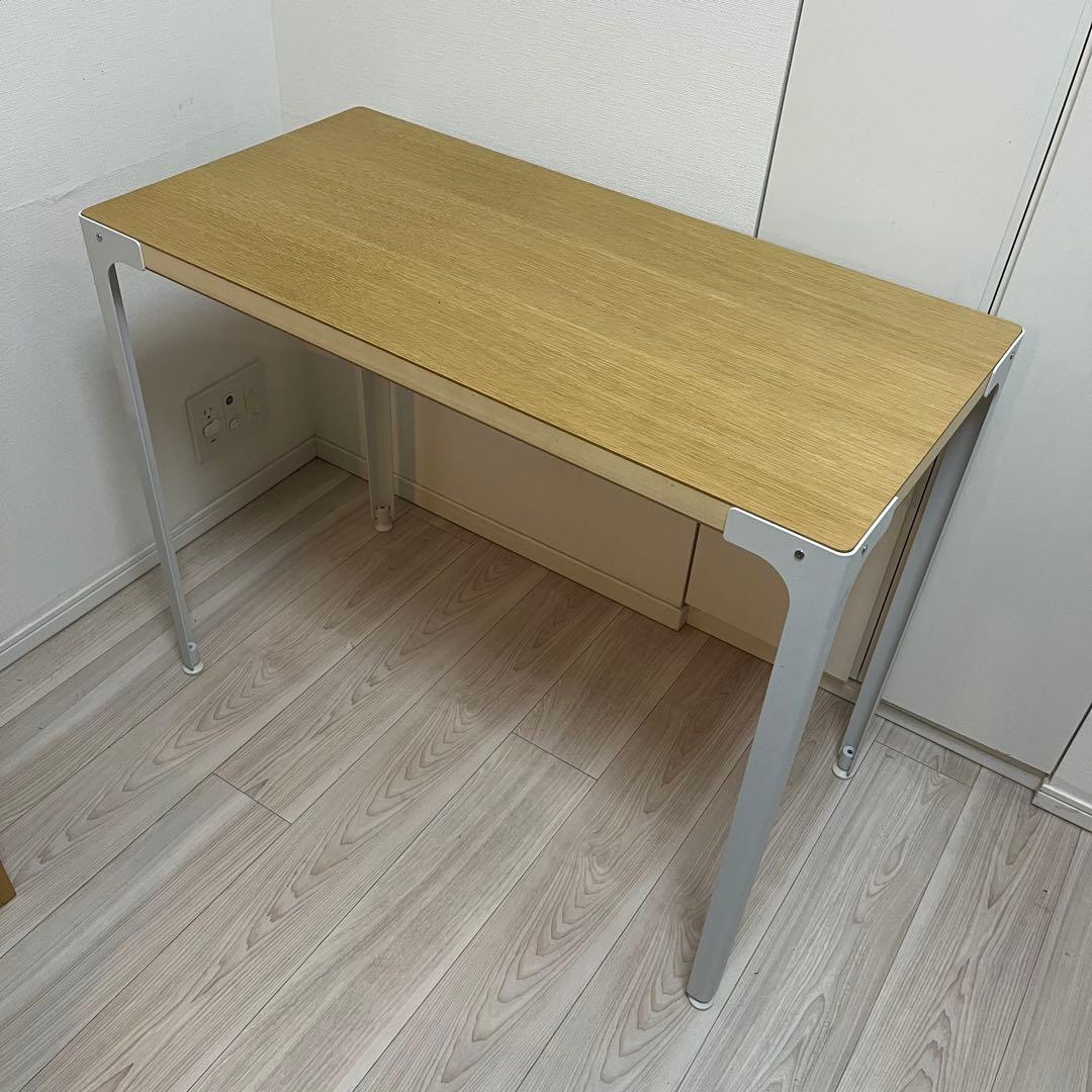 〔廃盤品〕無印良品 MUJI スチール脚木製デスク オーク材