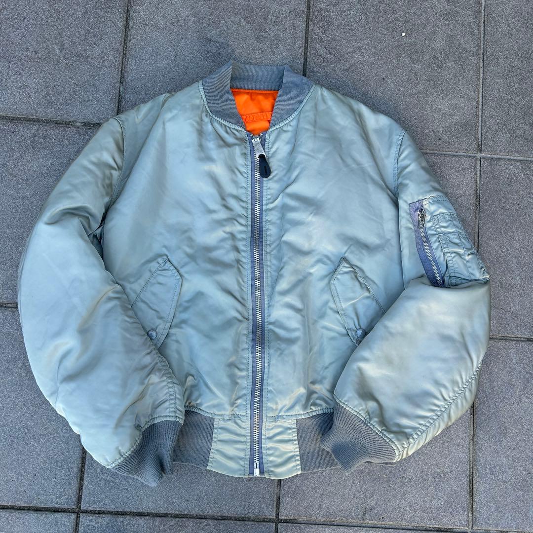 アルファ　ALPHA MA-1 USA 短丈 シルバー