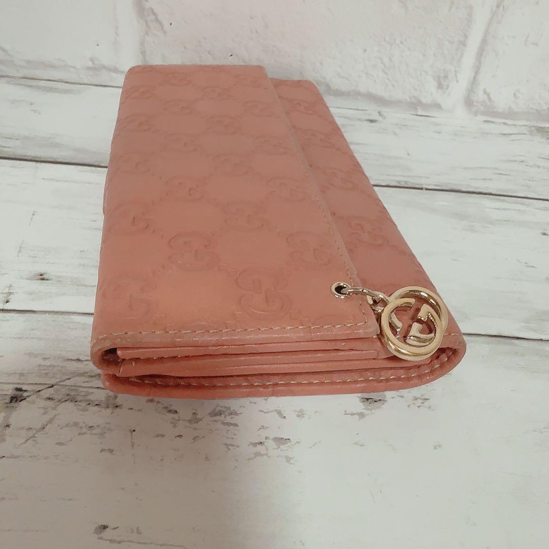 グッチシマ GUCCI 長財布 レザー GG柄　Gチャーム　ゴールド　正規品