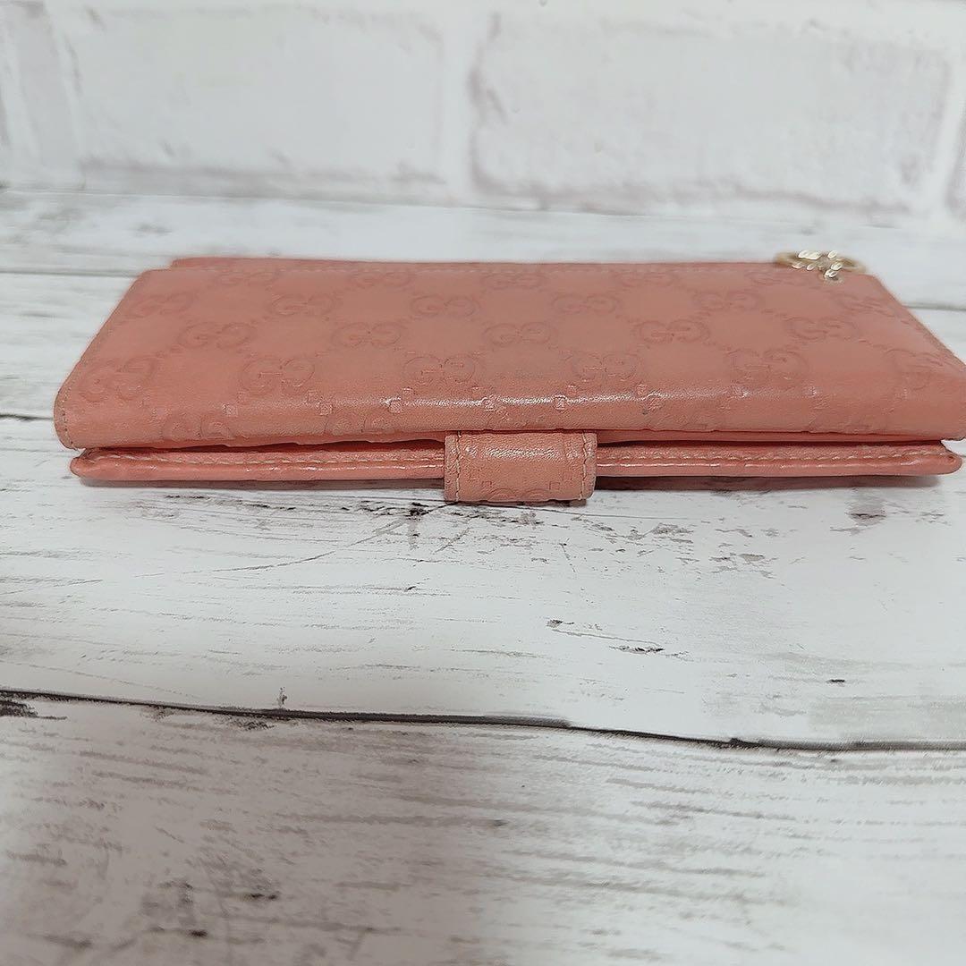 グッチシマ GUCCI 長財布 レザー GG柄　Gチャーム　ゴールド　正規品