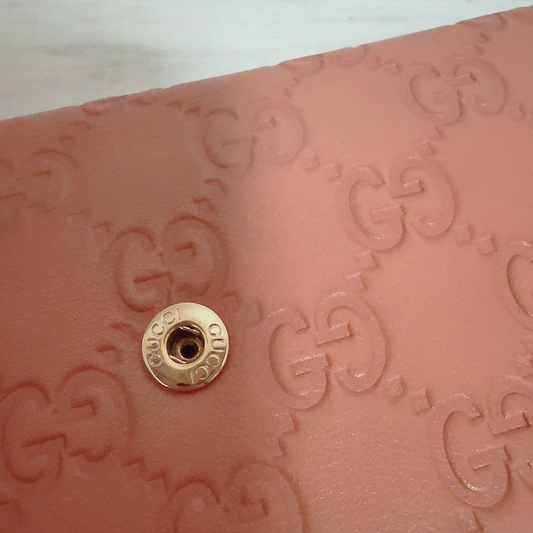 グッチシマ GUCCI 長財布 レザー GG柄　Gチャーム　ゴールド　正規品