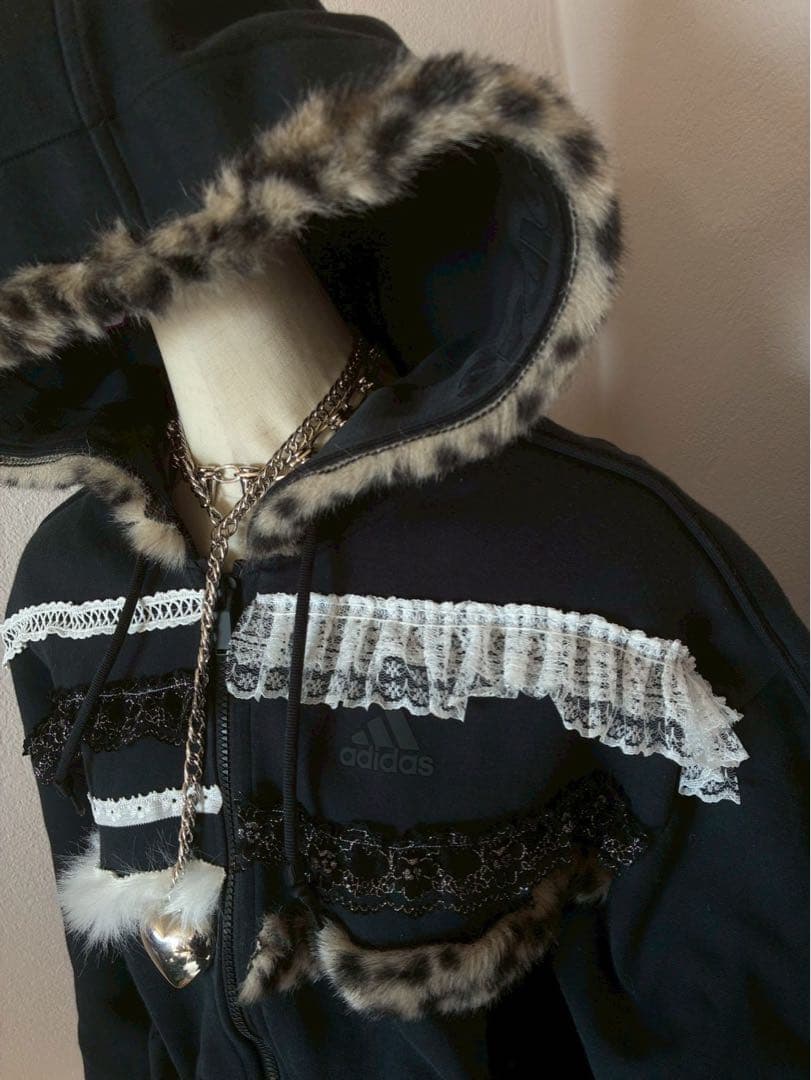 レア✴︎adidasファーリメイク00sy2k 平成ギャル　ゴシックレースNANA