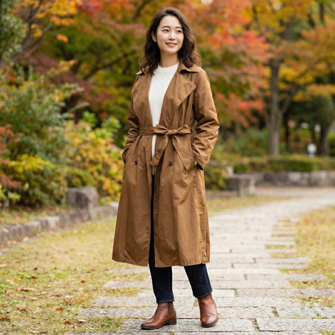 ✨️美品✨️ 45R ナイロンコート ブラウン トレンチコート M