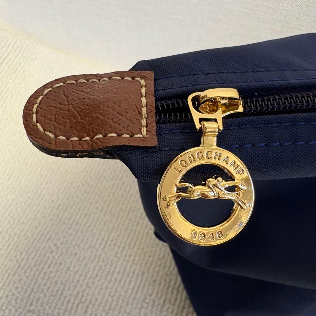 美品✨ロンシャン ル プリアージュ トートバッグ　ネイビー　Lサイズ　ロング