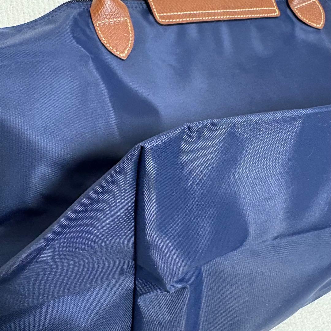 美品✨ロンシャン ル プリアージュ トートバッグ　ネイビー　Lサイズ　ロング