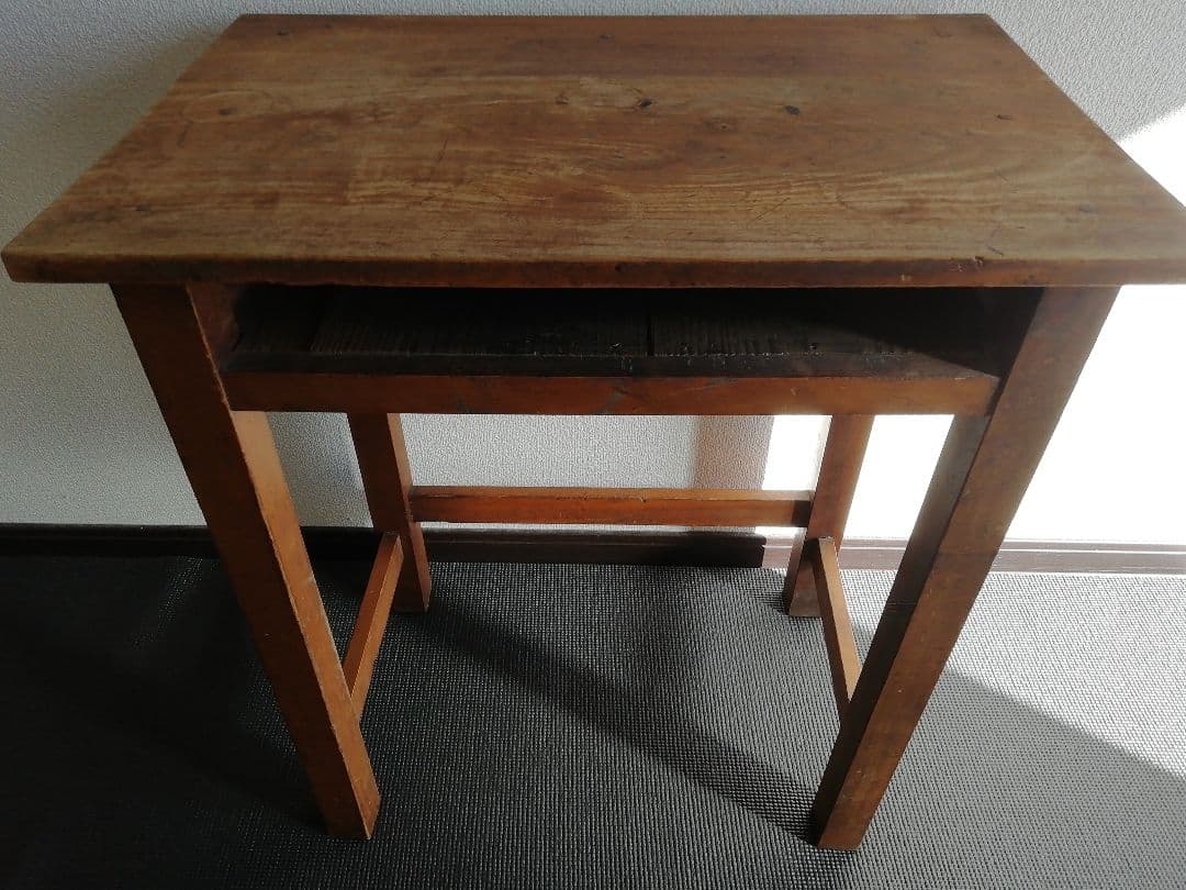 昭和レトロ　木製文机　小学校机　アンティーク家具