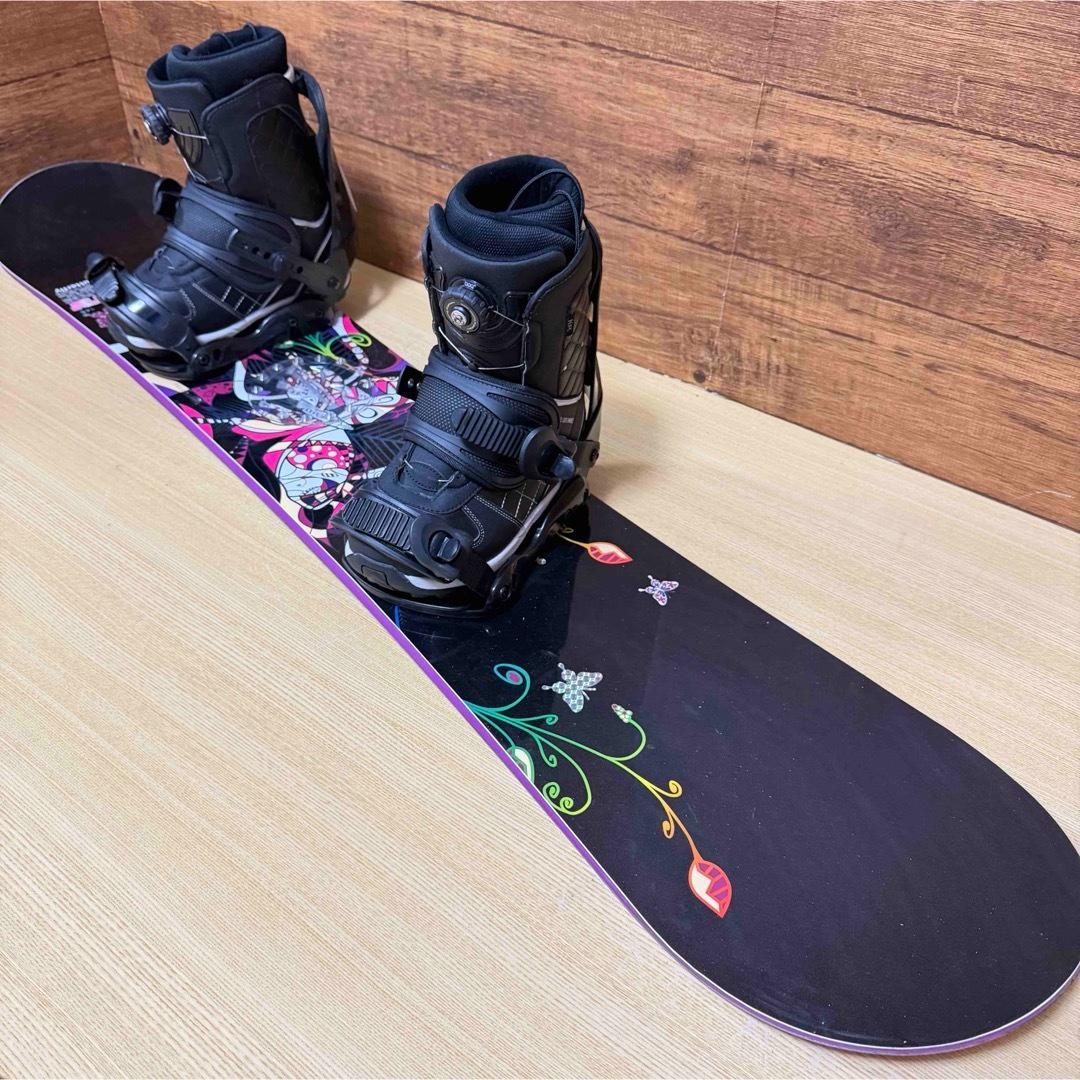 美品　YELLOWBUS イエローバス　レディース スノーボード3点　142cm