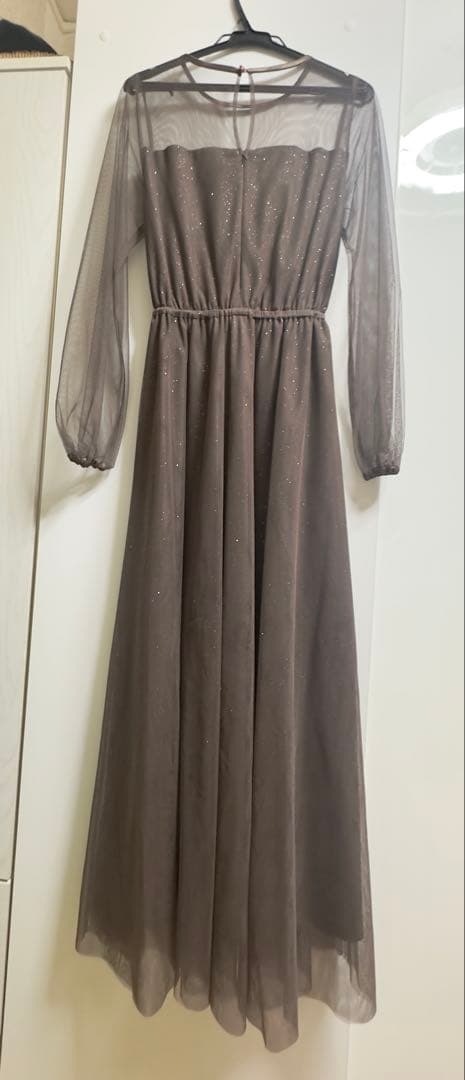 【美品】my shawty オケージョンドレス ロング ブラウン