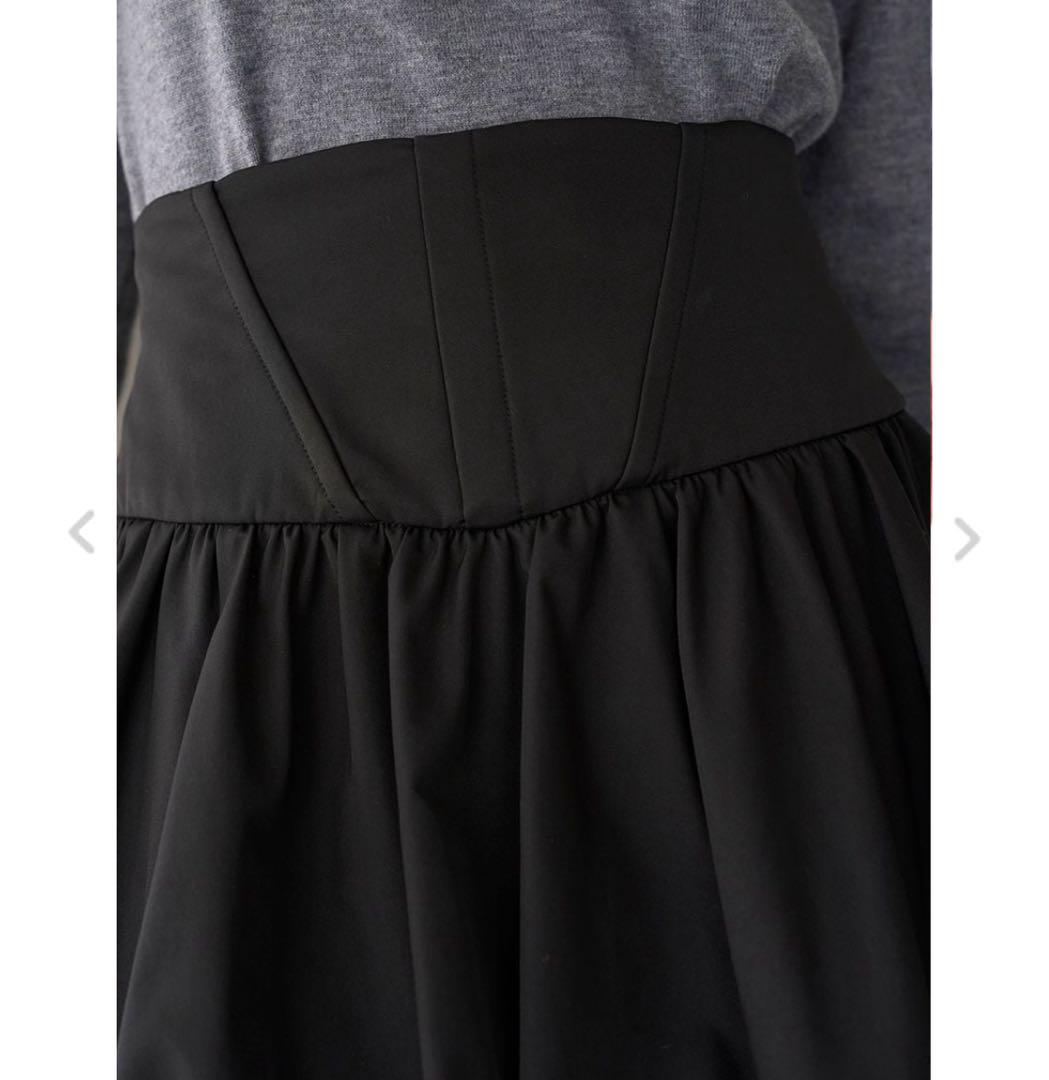 【新品未使用】snidel スナイデル　バルーンミニスカート　ブラック　サイズ0