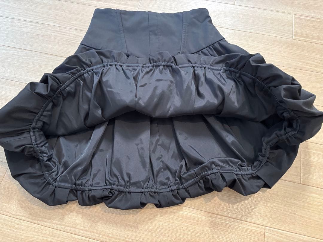 【新品未使用】snidel スナイデル　バルーンミニスカート　ブラック　サイズ0