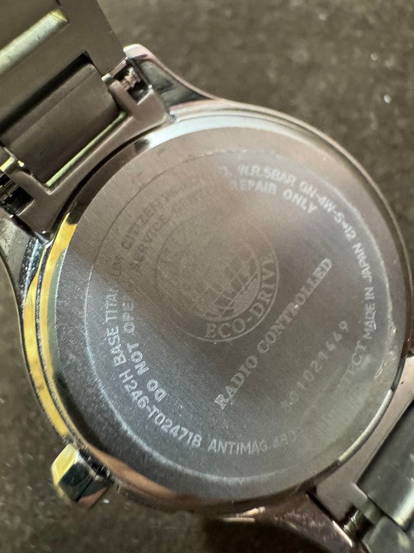 ⌚️シチズン xCエコドライブ電波ティタニアラインハッピーフライト青夜⭐️文字盤